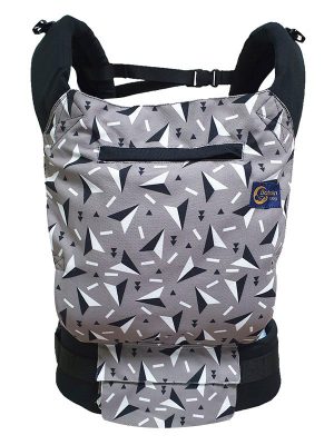 Gri Üçgenler Cepli Ergonomik Kanguru