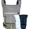 Gri Yenidoğan Üç Cepli Ergonomik Kanguru